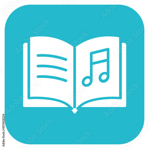 Lyric Book icon vector image. Can be used for Artist Studio.