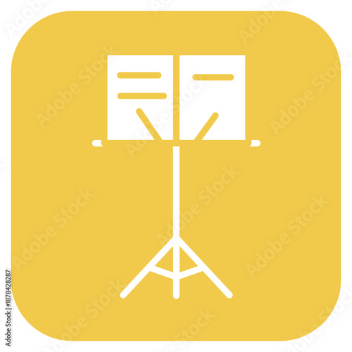 Music Stand icon vector image. Can be used for Artist Studio.