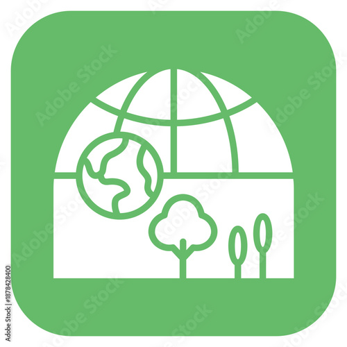 Biosphere icon vector image. Can be used for Geography.