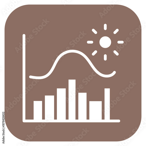 Climograph icon vector image. Can be used for Geography.