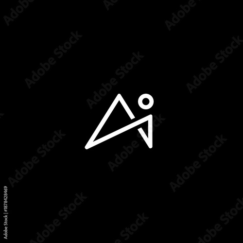 ai initial monogram vector icon illustration