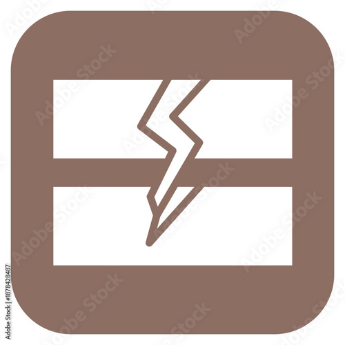 Fault Line icon vector image. Can be used for Geography.