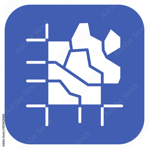 Geographic Grid icon vector image. Can be used for Geography.