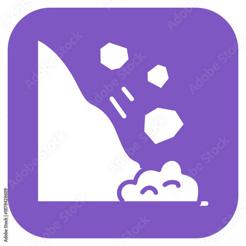Landslide icon vector image. Can be used for Geography.
