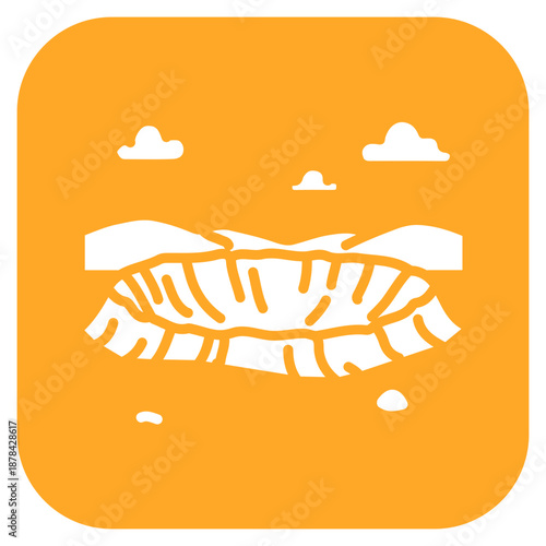 Meteor Crater icon vector image. Can be used for Geography.
