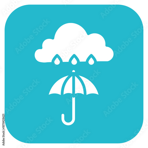 Monsoon icon vector image. Can be used for Geography.