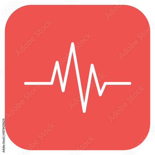 Seismic Waves icon vector image. Can be used for Geography.