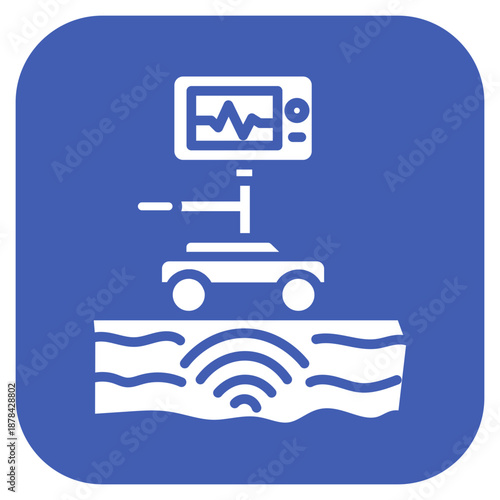 Ground Penetrating Radar icon vector image. Can be used for Archeology.