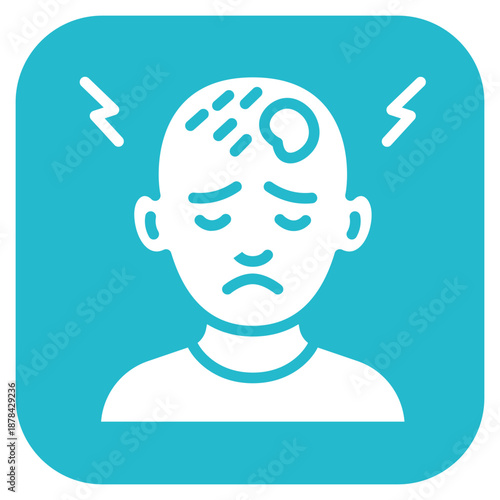 Alopecia icon vector image. Can be used for Dermatology.