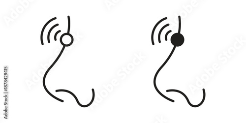 Nose pain icons collection vector design illustration isolated. EPS10