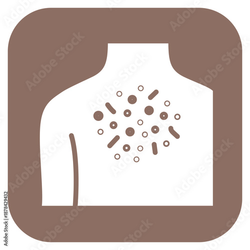 Rash icon vector image. Can be used for Dermatology.