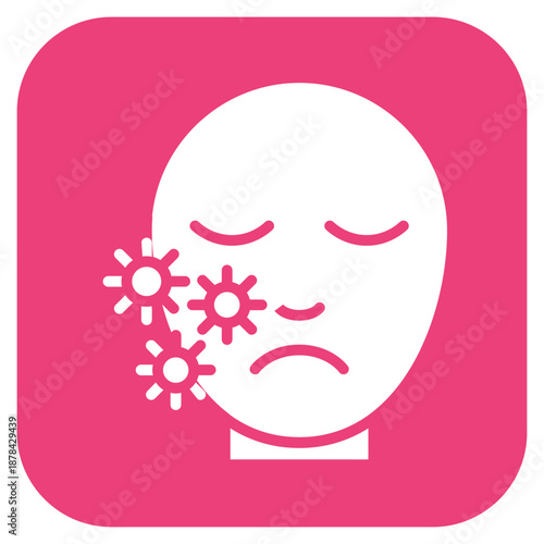 Redness icon vector image. Can be used for Dermatology.