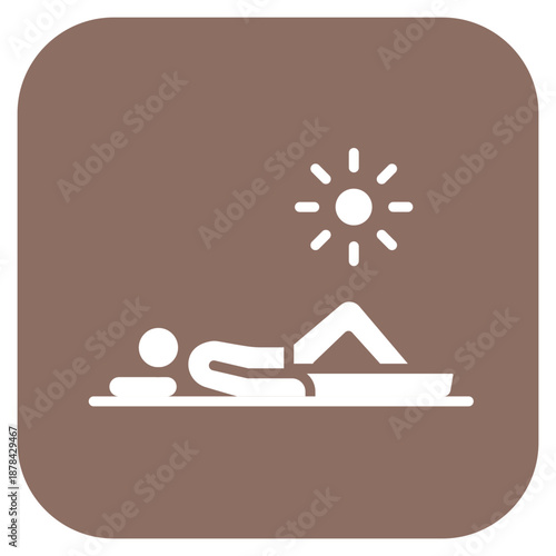 Tanning icon vector image. Can be used for Dermatology.