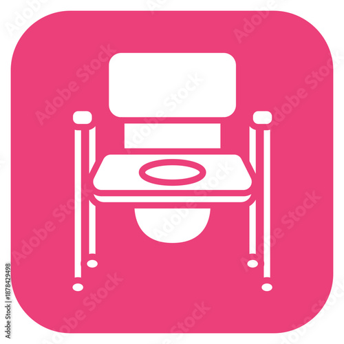 Commode Chair icon vector image. Can be used for Nursing Home.