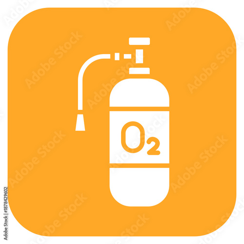 Oxygen Tank icon vector image. Can be used for Nursing Home.