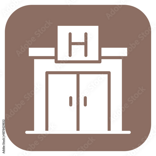Hospital Entrance icon vector image. Can be used for Tuberculosis.