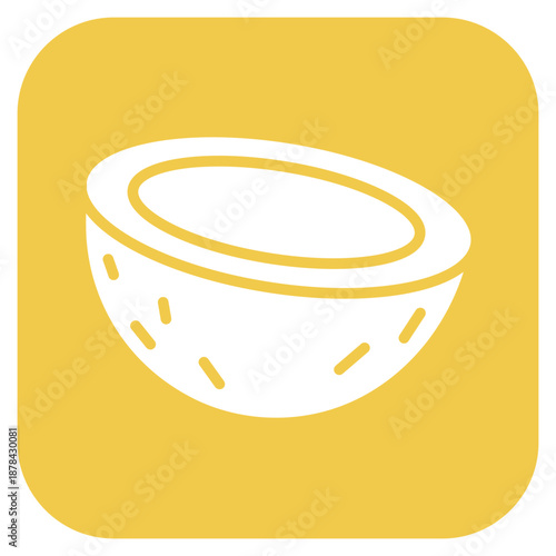 Coconut Bowl icon vector image. Can be used for Brunch.