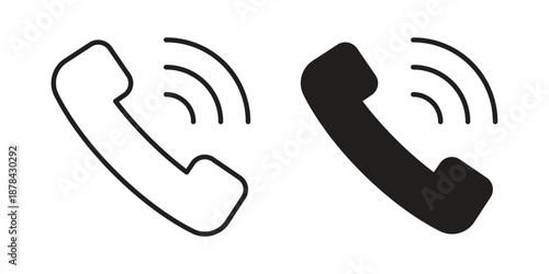 Phone call icons collection vector design illustration isolated. EPS10