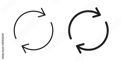 Refresh icons collection vector design illustration isolated. EPS10