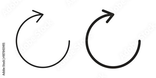 Rotate right icons collection vector design illustration isolated. EPS10