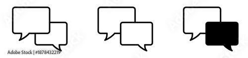 Speech Bubble Chat Icons Set for Messaging and Communication Interface Design
