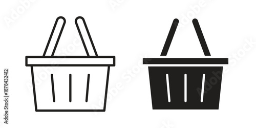Shopping basket icons collection vector design illustration isolated. EPS10
