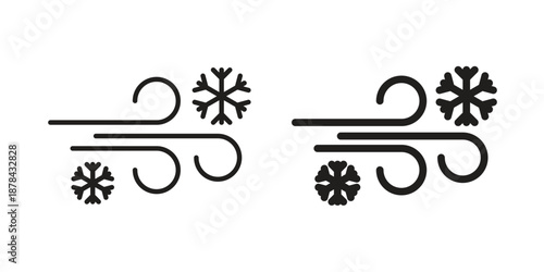 Snow blowing icons collection vector design illustration isolated. EPS10