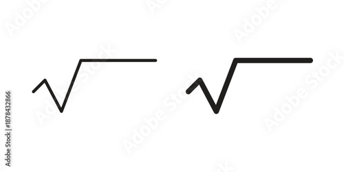 Square root icons collection vector design illustration isolated. EPS10