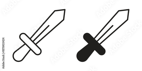 Sword icons collection vector design illustration isolated. EPS10