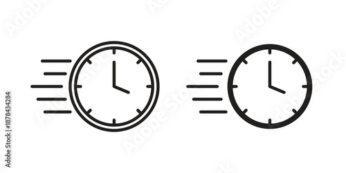 Time fast icons collection vector design illustration isolated. EPS10