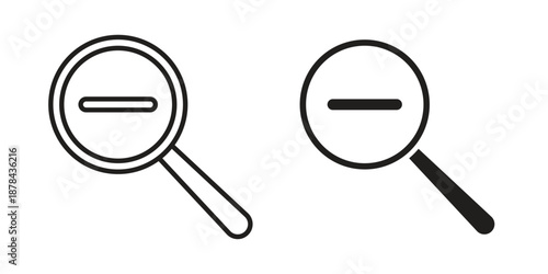 Zoom out icons collection vector design illustration isolated. EPS10