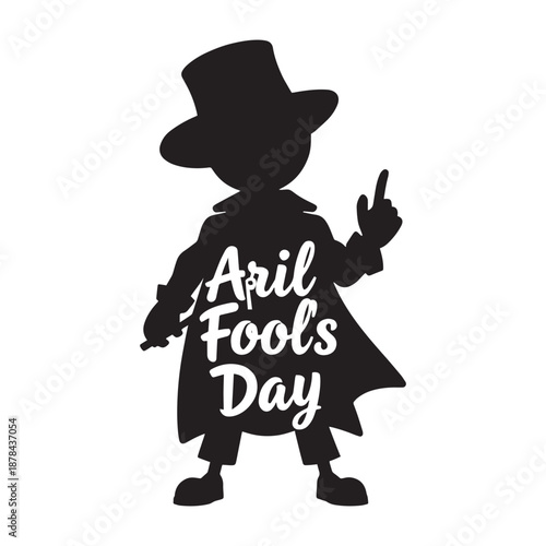 Playful magician celebrating Aril Fool's Day with a wink