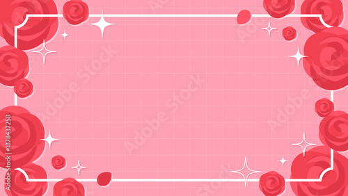 バラ 薔薇 父の日 母の日 ギフト VTuber 配信 サムネイル バナー デザイン 背景 イラスト