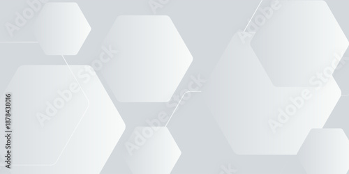 Abstract white background abstract art vector illustration with hexagon shape, eps10