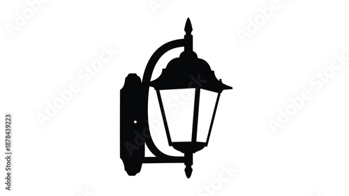 Elegant black wall lantern design ornate detailing a striking silhouette