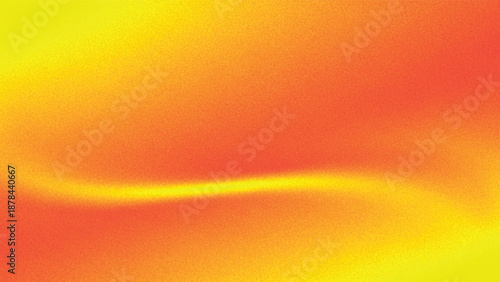 Abstract  grainy grainy textured color background with a sweeping, luminous orange and yellow flow