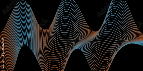 Royalty-free abstract blue orange background. High quality image. Light leaks. Can use overlay.