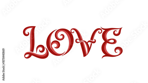 Expression of Affection: A stylized rendering of the word Love, a bold declaration in an artistic font, conveying the essence of affection and emotional depth.