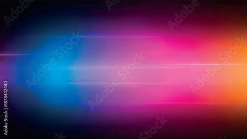 Abstract light streaks and vibrant grainy textured color gradients blending together beautifully