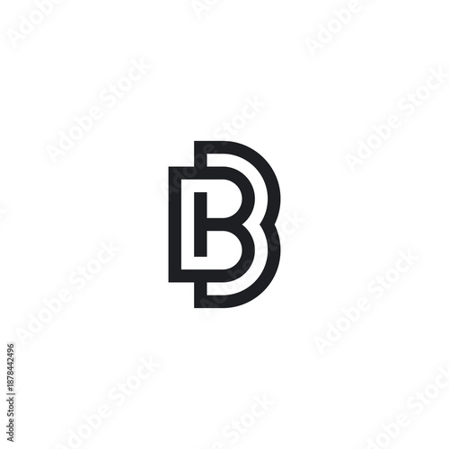 Photos b initial monogram vector icon illustration