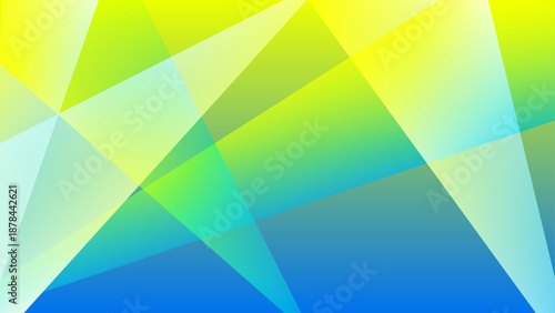 Fresh seasonal background featuring intersecting triangular shapes in bright tropical colors for a cheerful modern look