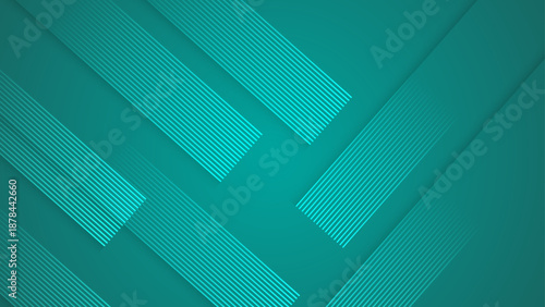 Sophisticated teal background featuring layered diagonal stripes with varying line thickness providing a sleek and professional aesthetic for digital media