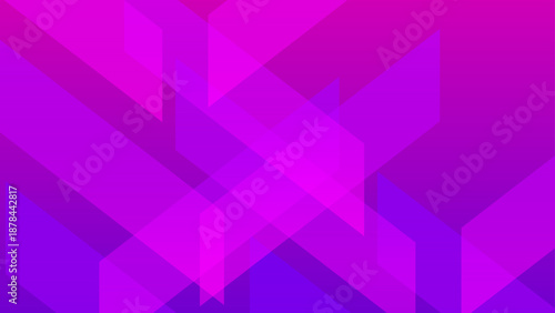 Artistic background with purple and magenta polygon shapes overlapping to create a complex geometric pattern
