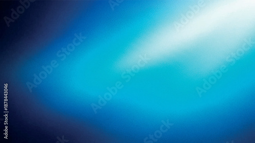 Grainy textured Bright light flare blends into a smooth, radiant blue background