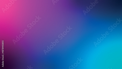 Abstract grainy textured gradient background blending vibrant shades of magenta and azure
