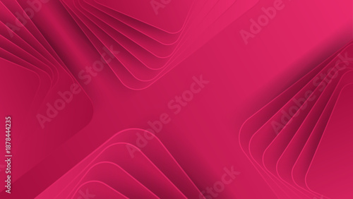 Energetic magenta pink background with artistic overlapping curved geometric shapes and smooth color transitions