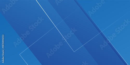 Design business geometric background vector. Bright navy blue dynamic abstract