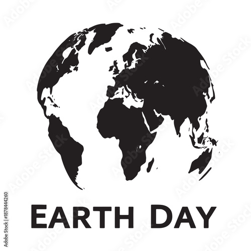 Earth Day globe with African continent highlighted