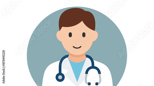 Doctor Icon with Stethoscope - Medical Professional Avatar