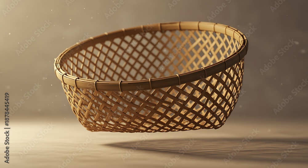 Obraz premium WovenBasketFloatingInAir